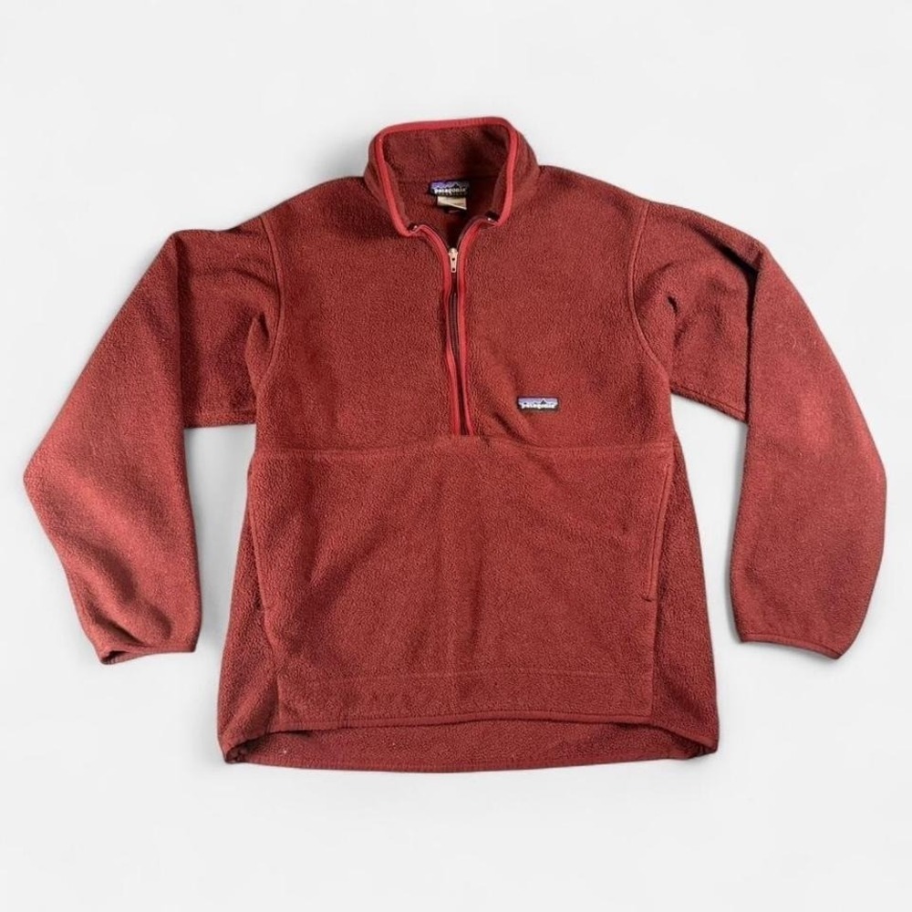Vintage Patagonia Synchilla Red Men's Fleece Pull Over Sz M‎